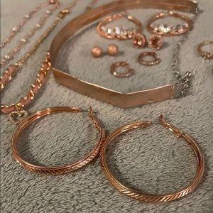 Rose Gold Jewelry Set